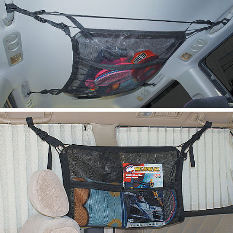 マルチネットを使って車内の天井スペースを有効利用 モヤモヤモータース